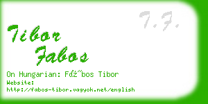 tibor fabos business card